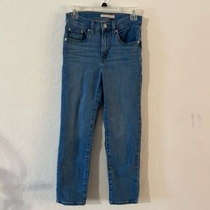 Levi's 724 High Rise Straight Blue Jeans Women’s 27 Comfort Stretch 25.5” Inseam